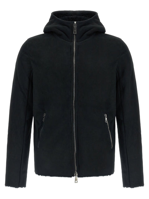 Giorgio Brato Velour Leather Hoodie