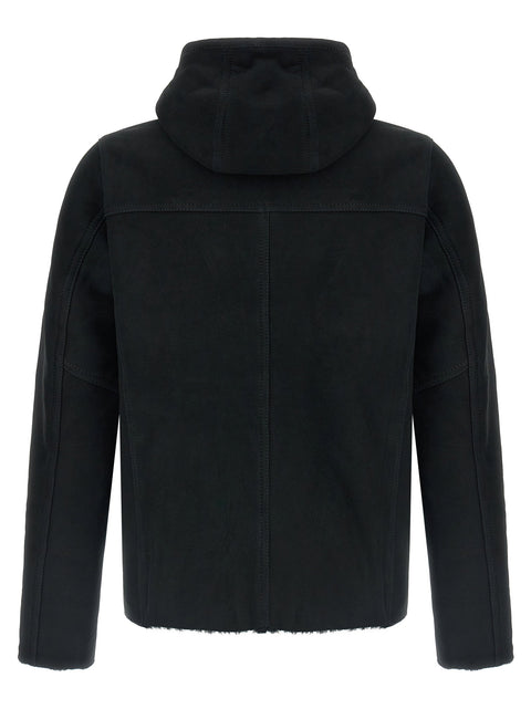 Giorgio Brato Velour Leather Hoodie