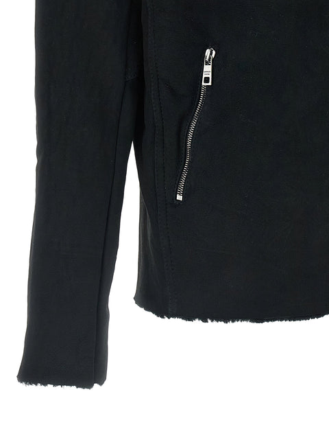 Giorgio Brato Velour Leather Hoodie
