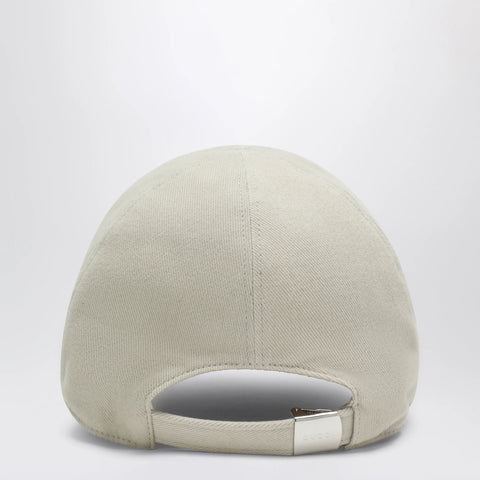 GUCCI Beige cotton baseball cap with embroidered logo