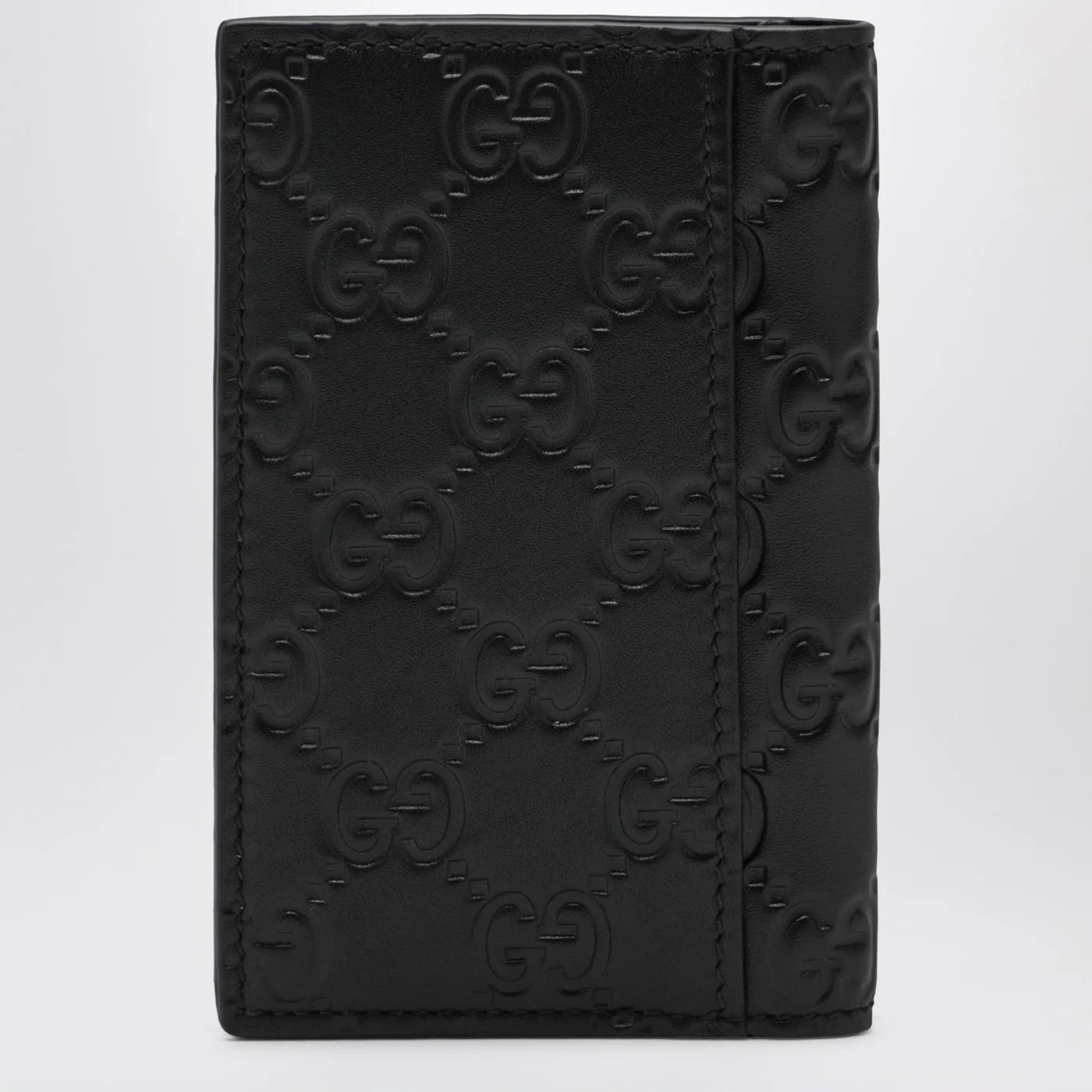 GUCCI Black GG Emblem vertical card holder