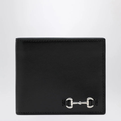 GUCCI Black bi-fold wallet with Horsebit