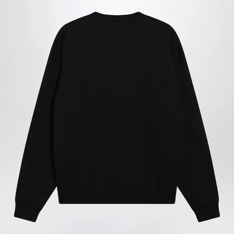 GUCCI Black brushed cotton jersey sweatshirt