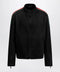 GUCCI Black cotton denim biker jacket with Web trim