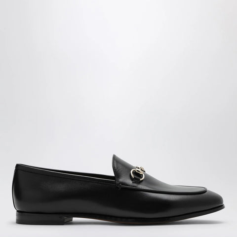 GUCCI Black leather Jordaan loafer