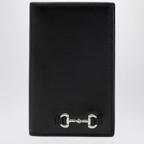 GUCCI Black long cardholder with Horsebit