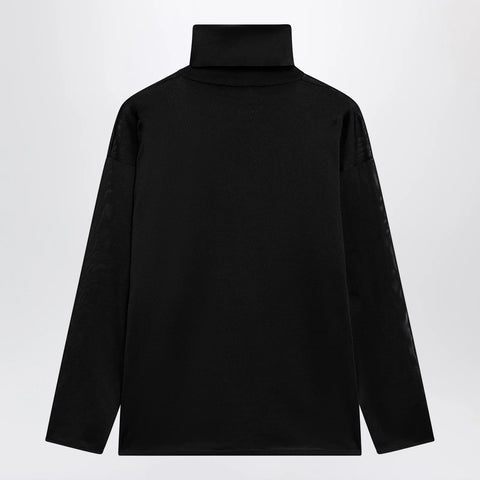 GUCCI Black silk turtleneck sweater