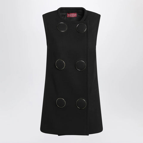 GUCCI Black vest with large buttons