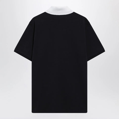 GUCCI Blue stretch cotton piqué polo shirt