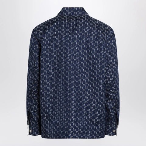 GUCCI Blue/white jacket with GG Shadow