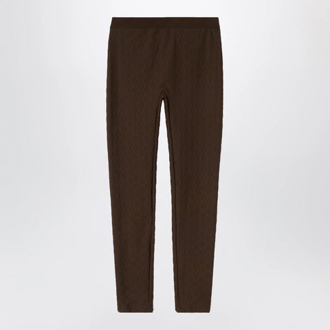 GUCCI Brown GG jacquard jersey leggings