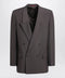 GUCCI Brown double-breasted jacket in technical panama fabric