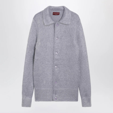 GUCCI Brushed mohair wool cardigan