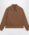 GUCCI Camel zip-up jacket with GG details