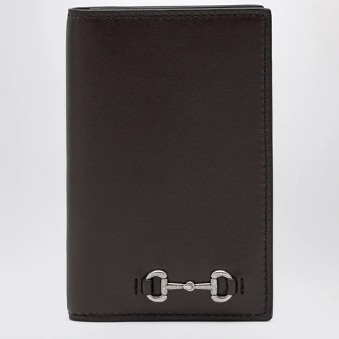 GUCCI Cocoa long cardholder with Horsebit
