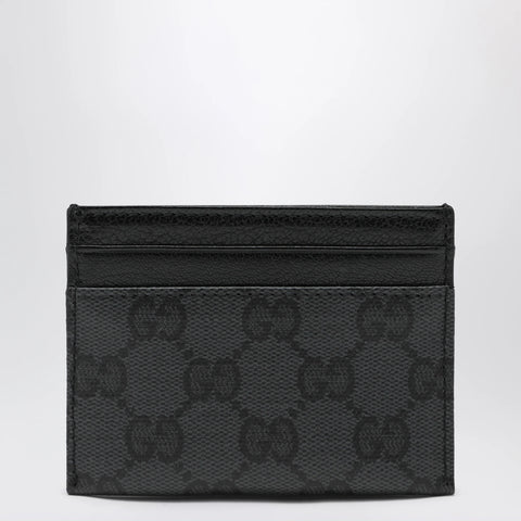 GUCCI Essence Classic card holder in black GG canvas