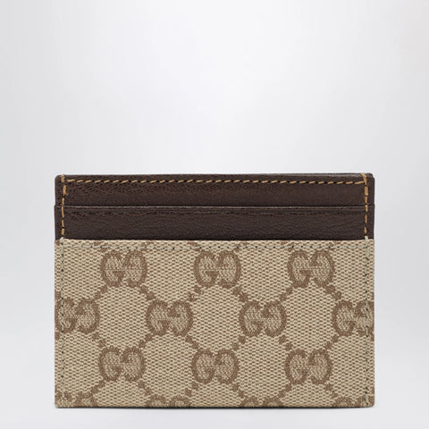GUCCI Essence Classic card holder in brown GG canvas