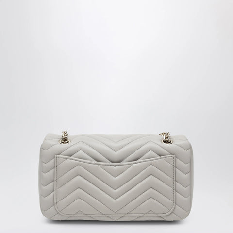 GUCCI GG Marmont medium light grey shoulder bag