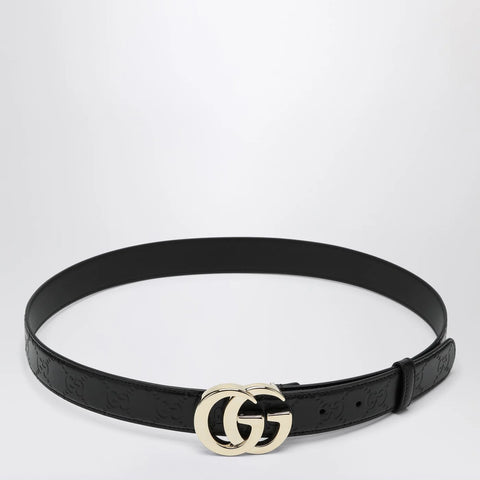 GUCCI GG Milano black leather belt
