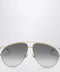 GUCCI Gold metal Aviator sunglasses