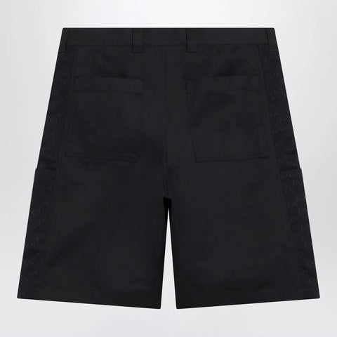 GUCCI Ink blue cotton twill shorts