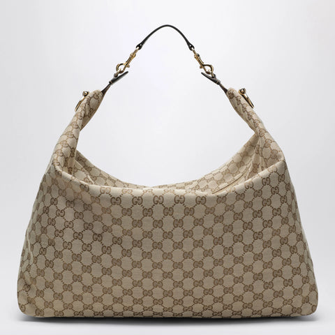 GUCCI Large Brera GG canvas bag in sand/brown