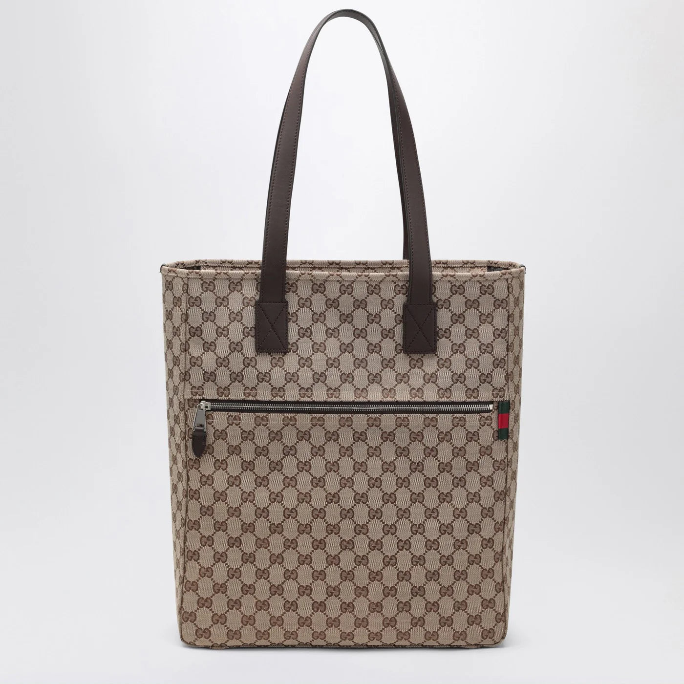GUCCI Large GG beige fabric shopping bag