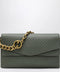 GUCCI Large chain shoulder bag in sage green