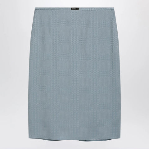 GUCCI Light blue GG jacquard silk skirt