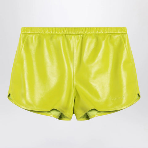 GUCCI Lime green Shorts in leather