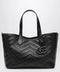 GUCCI Medium black GG Marmont shopping bag