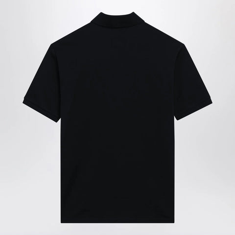 GUCCI Midnight blue stretch cotton piqué polo shirt