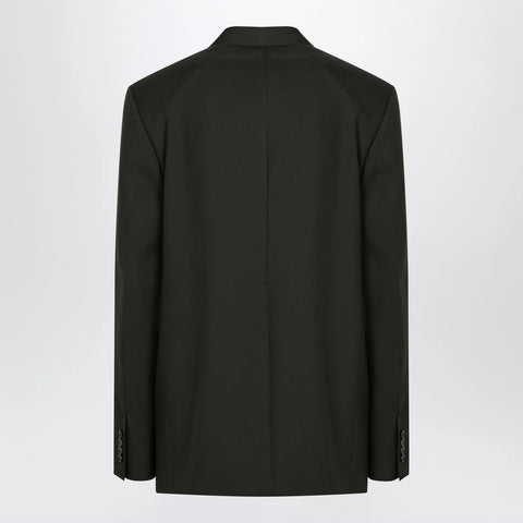 GUCCI Military green double-breasted jacket in wool