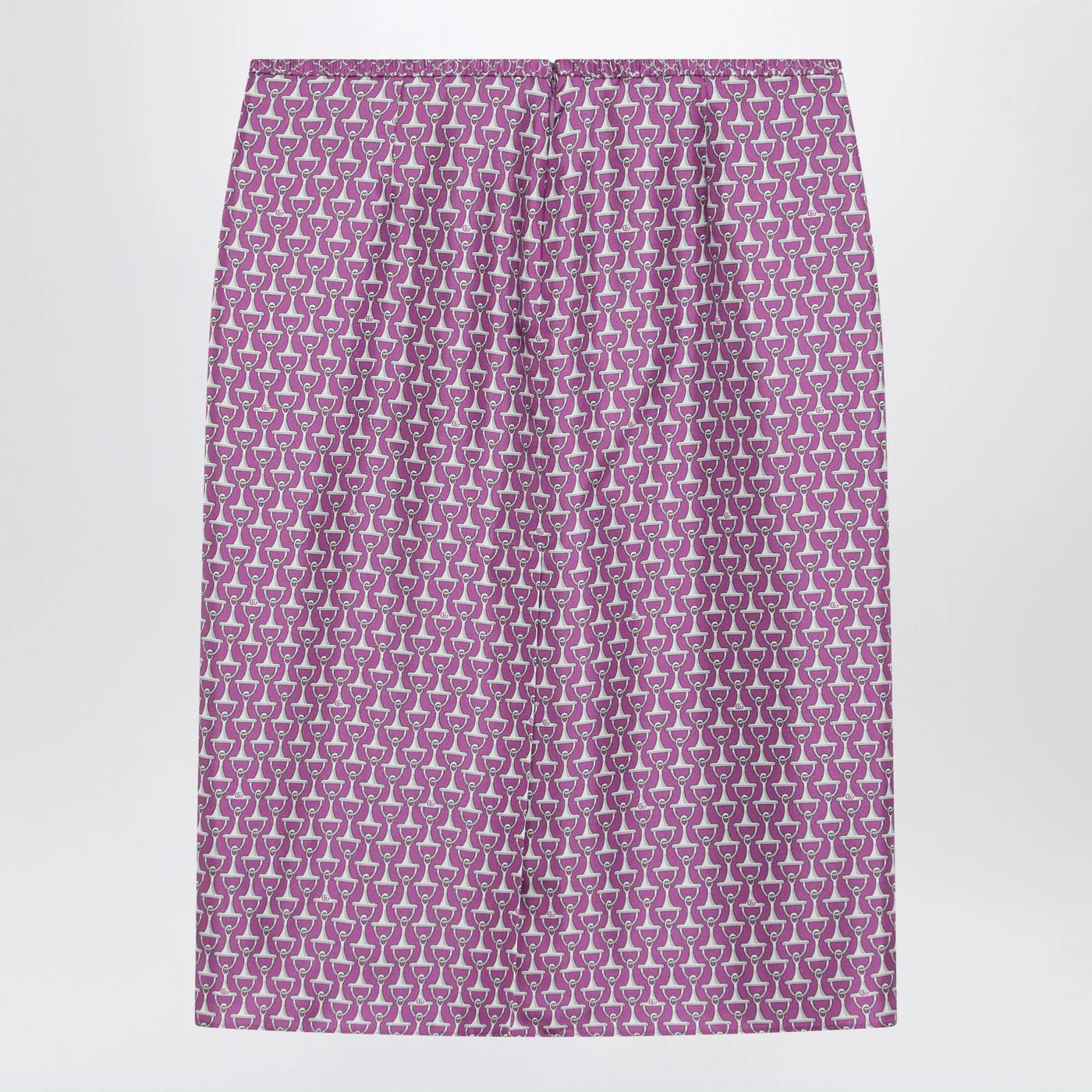 GUCCI Pink pencil skirt with horsebit print