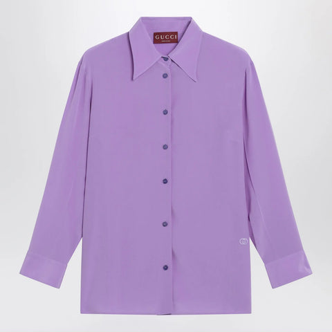 GUCCI Purple silk shirt