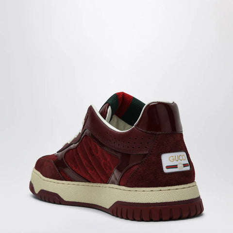 GUCCI Re-Web Sneakers in burgundy GG fabric