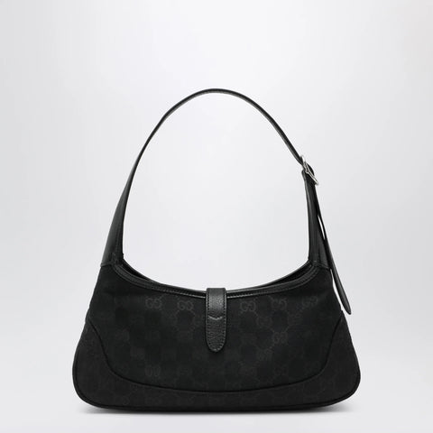 GUCCI Small Jackie Slim Bag In Black GG Fabric