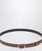 GUCCI Thin brown belt with oval buckle