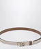 GUCCI Thin reversible GG Marmont belt in pink/sand