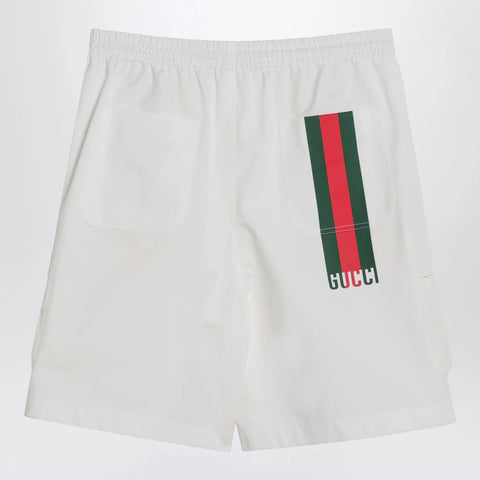 GUCCI White Shorts in cotton poplin
