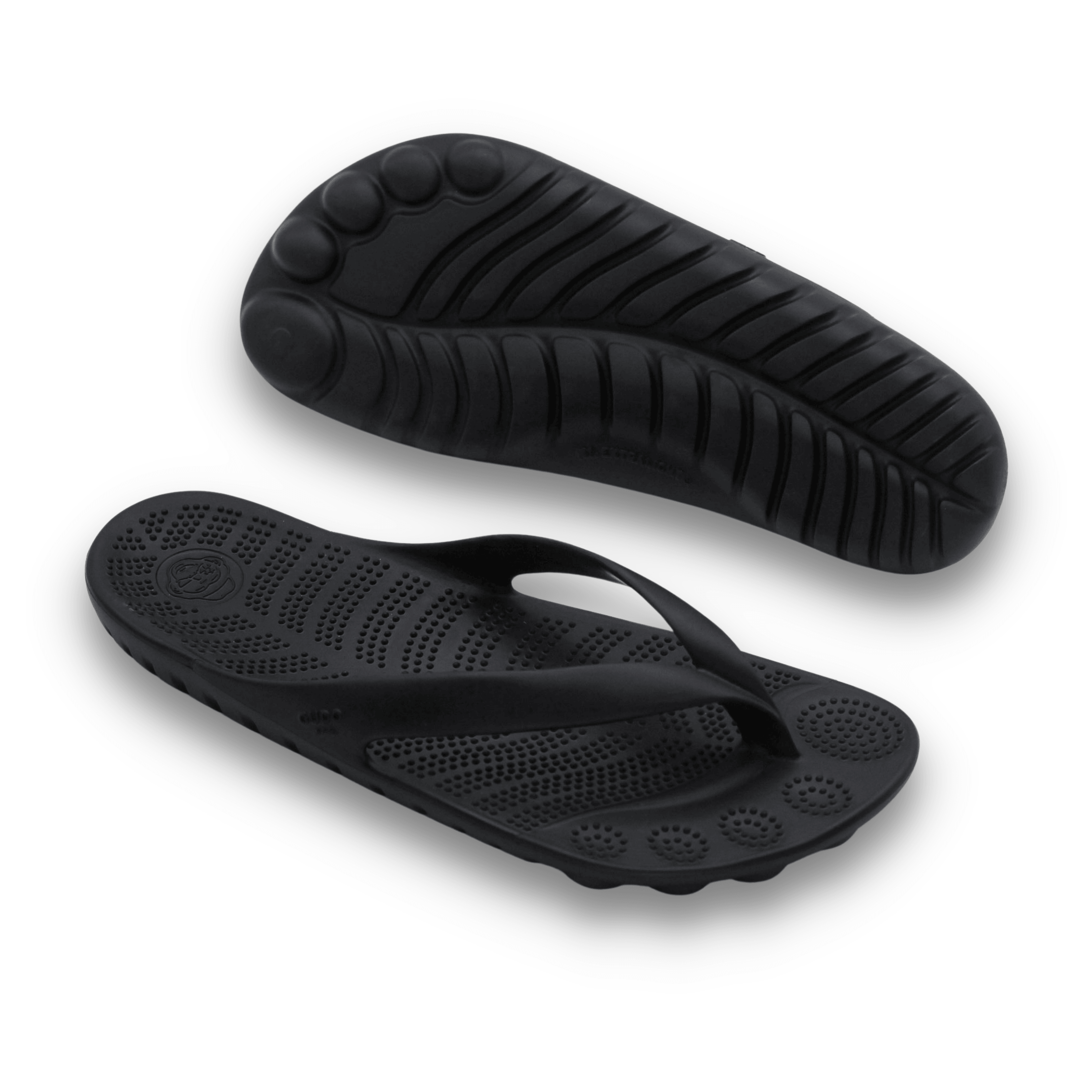 PIRATE BLACK FLIP FLOPS & DRYBAG BY GUDO-Shoes-GUDO WORLD-5 MEN / 7 WOMEN / 5 JUNIOR-Urbanheer
