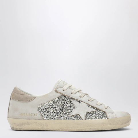 Golden Goose White/platinum glitter Super-Star sneakers