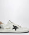 Golden Goose White and black Ball Star sneakers with gold glitter