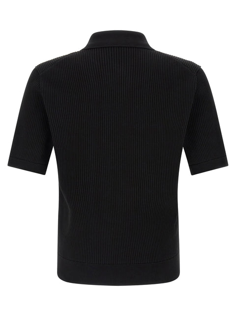 Dolce & Gabbana Micro-ribbed Polo Shirt