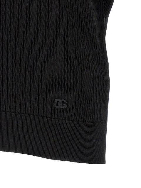 Dolce & Gabbana Micro-ribbed Polo Shirt