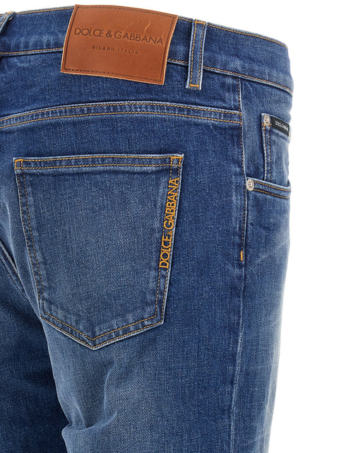 Dolce & Gabbana Logo Embroidery Jeans