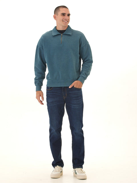 Gabe Mineral Wash Heavy Terry Quarter Zip Pullover