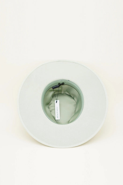 Gabriel - 100% Wool Felt Structed Rancher, Satin Lined, Sage-Hats-Olive & Pique-circumference of 59cm-Urbanheer