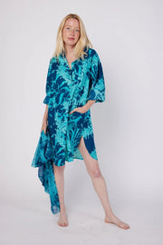 Gabriella Resort Wear Summer Shirt Dress Navy-Dress-ModaPosa-S-Urbanheer