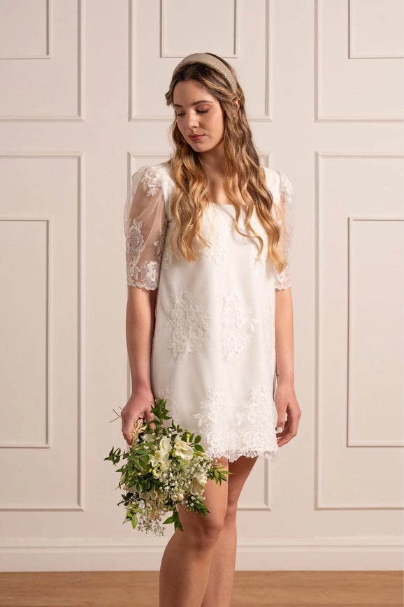 Gabry Short Wedding Dress-Dress-Elodie-XXS-White-Urbanheer